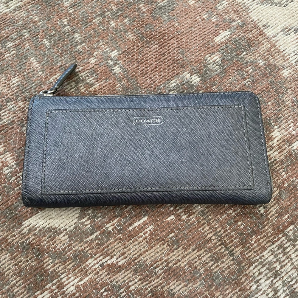 Coach Charcoal Textured Wallet